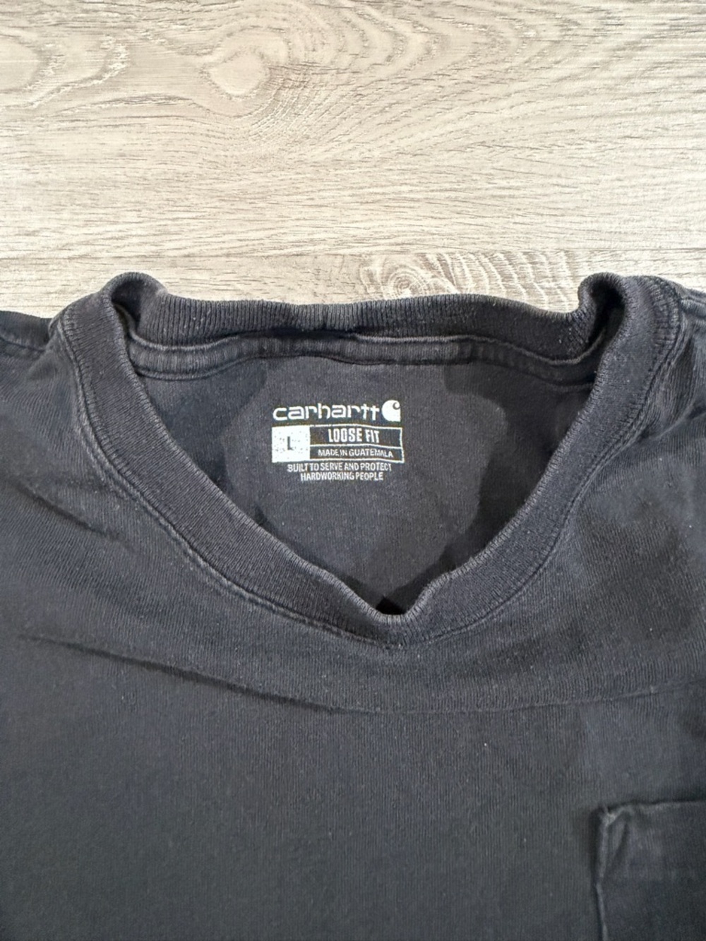 Carhartt Black Short-Sleeve Pocket Tee - Picture 3 of 5